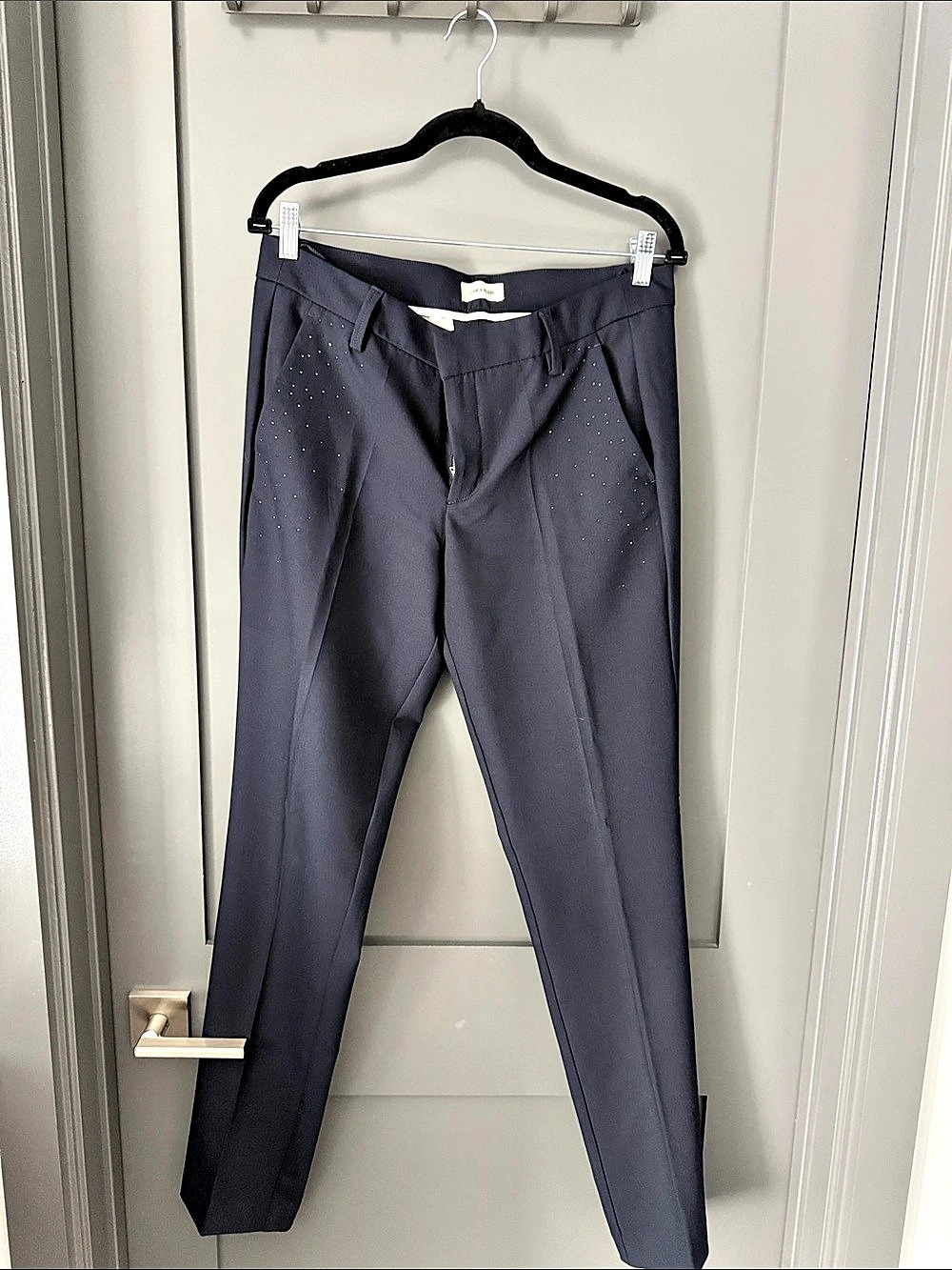 Zadig & Voltaire Poma Embellished Pants Blue Size 40